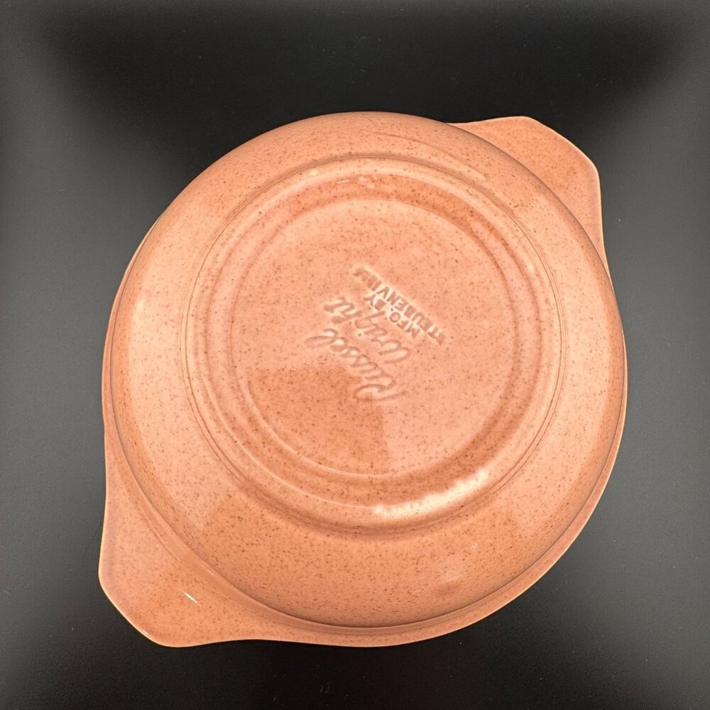 Vintage Russel Wright American Modern Coral Baker Bowl Lug Handles MCM - Picture 4 of 9